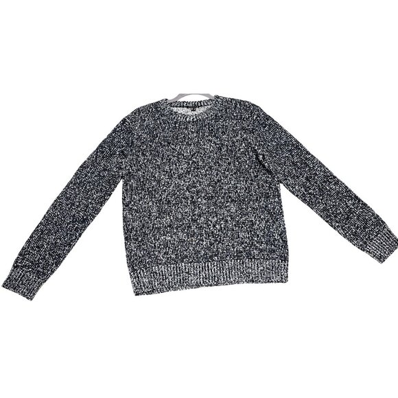 Theory Women's Black & White Speckled Knit Wool Blend Sweater S/P - Picture 6 of 8